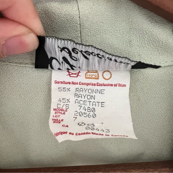 Vintage Sage Green Dress & Jacket - Picture 6 of 9